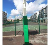 Rembourrage de poteau long pour poteau de rechange pour poteau de 3 x 3/4 x 4/5 x 5/6 x 6/8 x 8, rembourrage vert en PVC avec mousse de 2,5 cm d'épaisseur, protecteur de but à 4 côtés (28 x 28 cm)