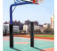 Rembourrage de protection en mousse pour bâtons ronds - Enveloppe de sécurité personnalisable pour bâtons de basket-ball, de volley et utilitaires (noir, diamètre 220 mm à hauteur de 12,7 m)