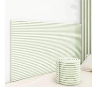 Rembourrage mural anti-collision 2cm épais Panneaux muraux rembourrés 3D Auto-adhésifs Coussin mural décoratif chambre coucher enfants autistes coussin mural mousse décoller (light green, 30 x 200 cm)