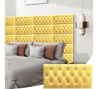Rembourrage Mural Anti-Collision 3D, Panneaux de Tête de Lit à Décoller et à Coller, Panneaux Muraux Rembourrés, pour Salon Chambre À Coucher 8PCS