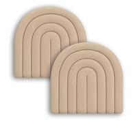 Rembourrage mural anti-collision, lot de 2 panneaux rembourrés autocollants auto-adhésifs multicolores 40 x 40 cm(Light Brown)