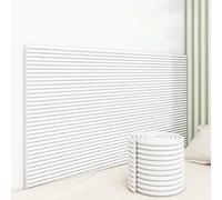 Rembourrage Mural De 78,7 Po, Panneaux Muraux Rembourrés en Mousse De Caoutchouc NBR De 7,9 Po De Large, Coussin De Tête De Lit Auto-adhésif 3D Anti-Collision À Monter Soi-même(White,2pcs)