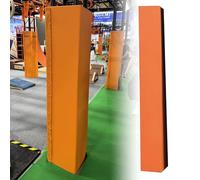 Rembourrage orange pour barres de gymnastique, coussin carré de basket-ball avec protection anti-collision pour plus de sécurité, protection intégrale contre les intempéries (H 213 cm, 10 x 10 cm)