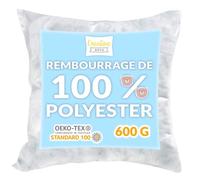 Creative Deco Rembourrage Polyester Remplissage | Fibre Hypoallergénique | 600g | Mousse Ouate pour Oreiller, Peluches, Jouet Chien, Ours en Peluche, Tapisserie, Coussin, Pouf, Doudous