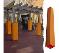 Rembourrage pour Poteau de Basket-Ball carré extérieur, système de Protection résistant aux intempéries pour poteaux de Panier de Basket-Ball, 3, 4, 5, 6, 7, 8, 9 Pouces,Orange,10.5" x10.5”