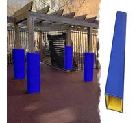 Rembourrage pour Poteau de Basket-Ball carré extérieur, système de Protection résistant aux intempéries pour poteaux de Panier de Basket-Ball, 3, 4, 5, 6, 7, 8, 9 Pouces,Bleu,5.5"x5.5"