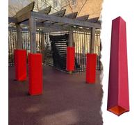 Rembourrage pour Poteau de Basket-Ball carré extérieur, système de Protection résistant aux intempéries pour poteaux de Panier de Basket-Ball, 3, 4, 5, 6, 7, 8, 9 Pouces,Rouge,12"x12"