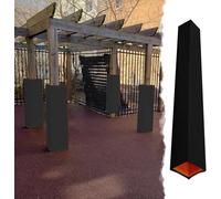 Rembourrage pour Poteau de Basket-Ball carré extérieur, système de Protection résistant aux intempéries pour poteaux de Panier de Basket-Ball, 3, 4, 5, 6, 7, 8, 9 Pouces,Noir,2"x2"