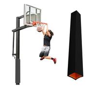Rembourrage robuste pour bâtons de basket-ball de 10,2 x 1,2/12,7 x 1,27 cm, coussinets de poteaux de sécurité de 180 cm, coussin enveloppant (noir, 18 x 18 cm)