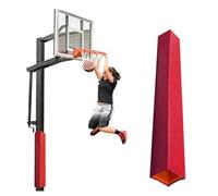Rembourrage robuste pour mât de basket-ball pour extérieur 10,2 x 10,2 cm/12,7 x 12,7 x 1,2 cm, coussins de sécurité pour protection des joueurs, coussin durable à enrouler (rouge, 17,8 x 17,8 cm)