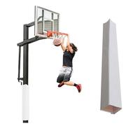 Rembourrage robuste pour poteaux de basket-ball de 10,2 x 10,2 cm et 12,7 x 12,7 cm, coussin de protection enveloppant de 180 cm, coussinets de sécurité d'extérieur pour protection des joueurs (blanc