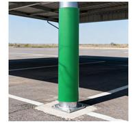 Rembourrage rond pour poteaux de basket-ball, manchons en mousse pour colonnes de sous-sol, housse de protection en mousse pour extérieur, jaune (vert H - 2,1 m, Ø 19,1 cm)