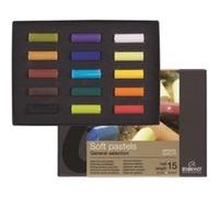Rembrandt – Set de pastels doux Professionnel – Sélection générale de couleurs – 15 demi-pastels