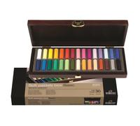 REMBRANDT 30 Demi Pastels Coffret Bois Basic