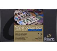 Rembrandt Aquarelle en étui métallique avec couleurs granuleuses | 12 godets + pinceaux