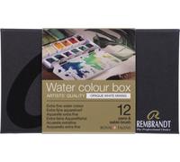 Rembrandt aquarelle set en étui métallique avec choix de couleurs à mélanger avec du blanc opaque I 12 godets + pinceau