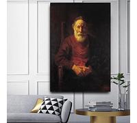 Rembrandt Kit de peinture 5D Motif vieil homme en rouge 40,6 x 50,8 cm