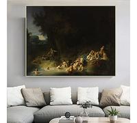 Rembrandt Kit de peinture par numéros pour adultes Diana baignant avec ses nymphes