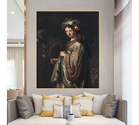 Rembrandt Kit de peinture par numéros pour adultes Motif Saskia Van Uylenburgh As Flora