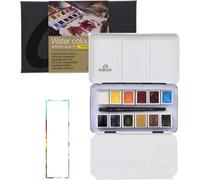 Rembrandt peinture aquarelle .12 Demi-Godets Portrait set metal + 1 pinceaux et 1carte