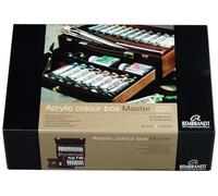 Rembrandt Professional Acrylic Paint Set in Luxury Wooden Box Master | 20 Tubes (40 ml) + Pinceaux et accessoires