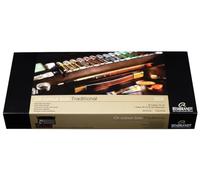 Rembrandt Professional Oil Paint Set in Luxury Wooden Box Traditional | 16 Colours + Brushes & Accessories