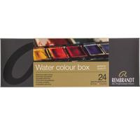 Rembrandt set d'aquarelles en étui métallique | 24 godets + pinceaux