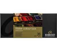 Rembrandt set d'aquarelles en étui métallique | 36 godets + pinceaux