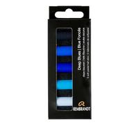 Rembrandt Set de Pastels Doux Professionnels Blues Profonds | 5 Demi-Pastels