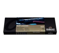 Rembrandt Set de Pastels Doux Professionnels Couleurs Foncées | 15 Pastels Entiers