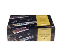 Rembrandt Set de Peinture à l'Huile Professionnelle dans une Boîte en Bois de Luxe | 22 Couleurs + Pinceaux & Accessoires