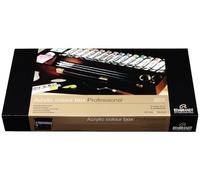 Rembrandt Set de Peinture Acrylique Professionnelle dans une Boîte en Bois de Luxe Professionnelle | 15 Tubes (40 ml) + Pinceaux & Accessoires