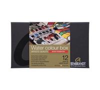 Rembrandt Set professionnel d'aquarelles en boîte métallique de luxe | 12 couleurs mono-pigmentées + pinceau