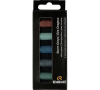 Rembrandt Set pastels doux, tons gris tempête | 5 pastels demi-taille