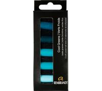 Rembrandt Set pastels doux, tons verts froids | 5 pastels demi-taille