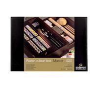 Rembrandt Set professionnel d'aquarelle dans une luxueuse boîte en bois Master| 42 couleurs + pinceaux et accessoires