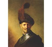 Rembrandt Van Rijn Black Pages Sketchbook: An Old Man In Military Costume Large Black Paper Artsy Notebook For Art Supplies Like Metallic Markers, Chalk, Colored Pencils, Gel Ink Pens Dutch Mast