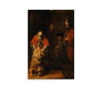 Rembrandt Van Rijn Painter Works《The Return of The Prodigal Son》Impression sur toile - Décoration murale pour chambre à coucher, salon - 40 x 60 cm