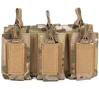 REMEK Porte Chargeur Triple, Pochette des Magasins Tactiques 5.56 Mm Mag Pochette De Magazine élastique pour Chargeurs De Fusil pour Gilet Tactique
