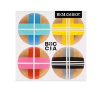Remember Boccia en bois, boules Ø 7,5 cm, balle de cible Ø 4,5 cm, kit de jeu