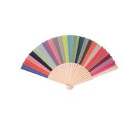 Remember Lorenzo Éventail à main en bois de lotus pliable avec sac en coton 22,8 x 41 cm