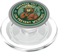 Remember Only You Can Prevent Wildfires Pointing Smokey Bear PopSockets PopGrip pour MagSafe