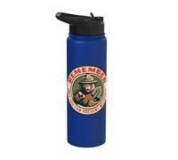 Remember Only You Vintage Smokey Bear Seal Retro Stainless Steel Insulated Water Bottle