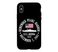 Remember Pearl Harbor 7 décembre 1941 U.S.S. Arizona BB39 Coque pour iPhone X/XS