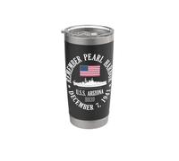 Remember Pearl Harbor 7 décembre 1941 U.S.S. Arizona BB39 Gobelet isotherme en acier inoxydable double paroi