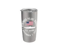Remember Pearl Harbor 7 décembre 1941 U.S.S. Arizona BB39 Gobelet isotherme en acier inoxydable double paroi