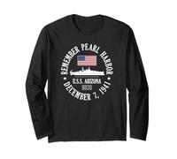 Remember Pearl Harbor 7 décembre 1941 U.S.S. Arizona BB39 Manche Longue