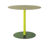 Remember Table d'appoint Rondo Lime en métal Ø 48 cm | Table ronde, design bicolore, pour canapé et fauteuil, pied en métal stable, table design moderne