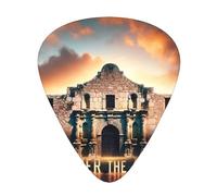 Remember-The-Alamo-Texas Lot de 12 médiators avec 3 épaisseurs et boîte de rangement, médiators en ABS pour bassiste électrique