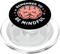 « Remember to Be Mindful » - Thème Mignon et sain du Cerveau PopSockets PopGrip pour MagSafe